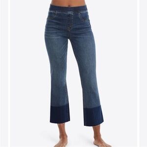 NWT SPANX Cropped Flare Jeans Medium Wash Jeggings Small